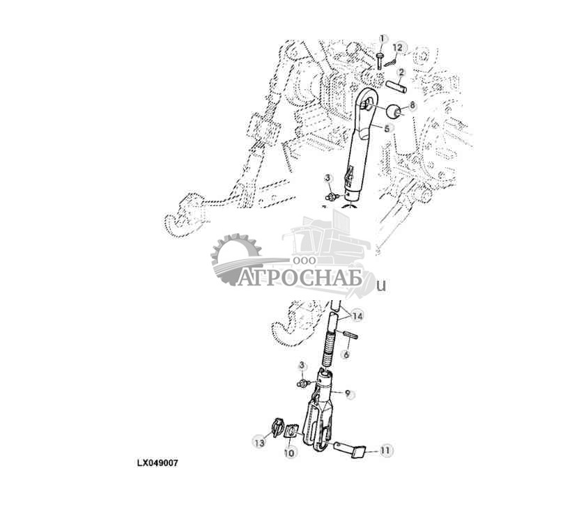 Подъемные тяги с крюковыми нижними тягами 